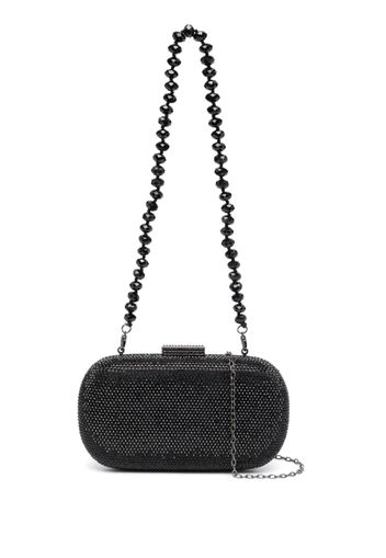 SERPUI crystal-embellished bead-chain clutch - Nero