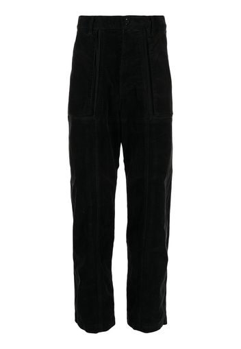 Seven By Seven Pantaloni dritti a coste - Nero