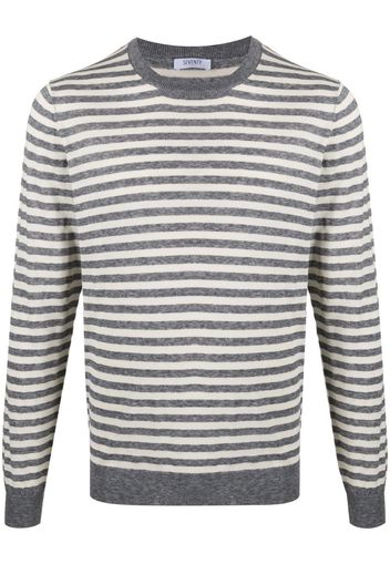 striped crew-neck jumper