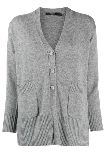 ribbed hem cardigan