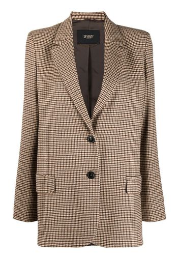 checked single-breasted blazer