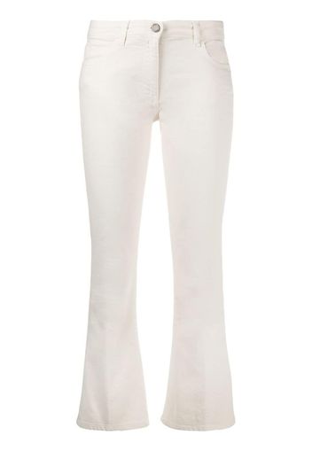 cropped kick-flare jeans