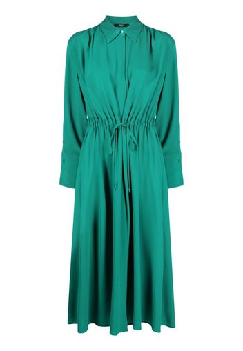 Seventy drawstring-waist shirt dress - Verde