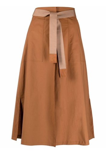 Seventy belted A-line skirt - Marrone