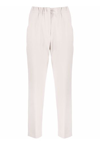 Seventy cropped cotton-blend trousers - Toni neutri