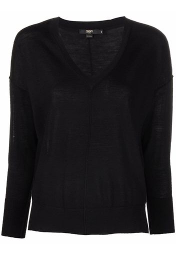 Seventy fine knit v-neck jumper - Nero