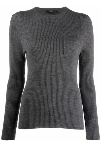 Seventy ribbed-knit pocket wool jumper - Grigio