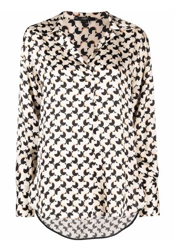 Seventy geometric-print long-sleeve shirt - Toni neutri