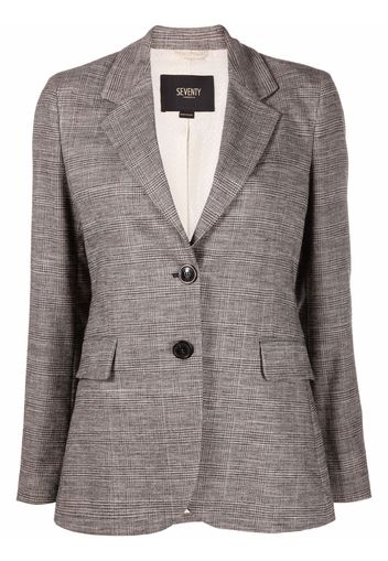 Seventy checked single-breasted blazer - Marrone