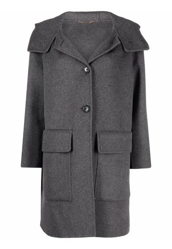 Seventy hooded single breasted coat - Grigio