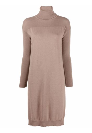 Seventy high-neck jumper dress - Marrone