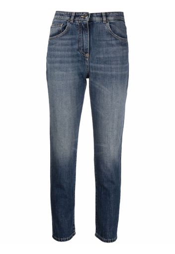 Seventy cropped skinny-fit jeans - Blu