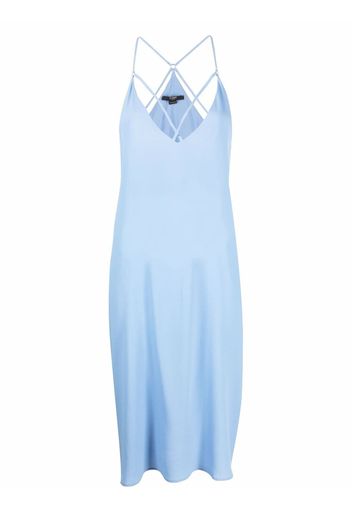 Seventy strap-detail midi dress - Blu