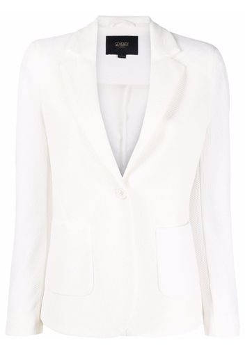 Seventy textured single-breasted blazer - Bianco