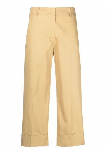 Seventy high-waisted cropped trousers - Marrone