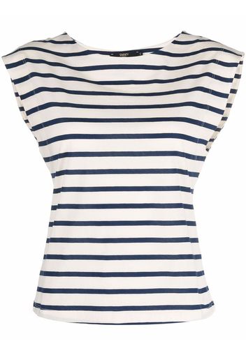 Seventy cap-sleeve striped top - Toni neutri