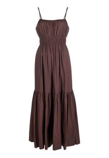 Seventy ruched-detail tiered maxi dress - Marrone