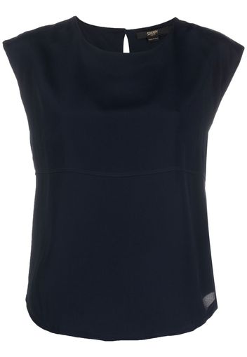 Seventy cap-sleeved top - Blu