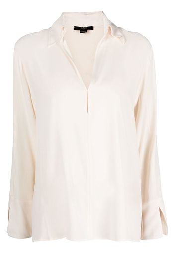 Seventy v-neck silk-blend blouse - Toni neutri