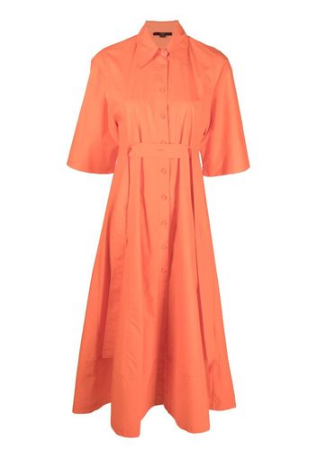 Seventy three-quarter cotton shirt dress - Arancione