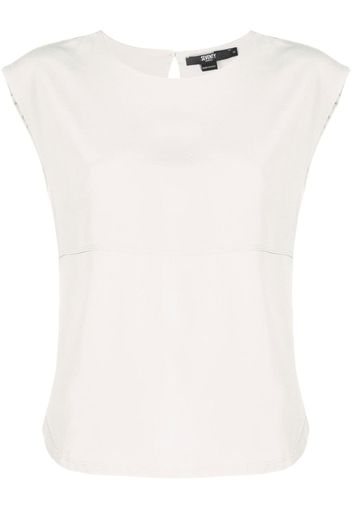 Seventy cap-sleeve round-neck top - Toni neutri