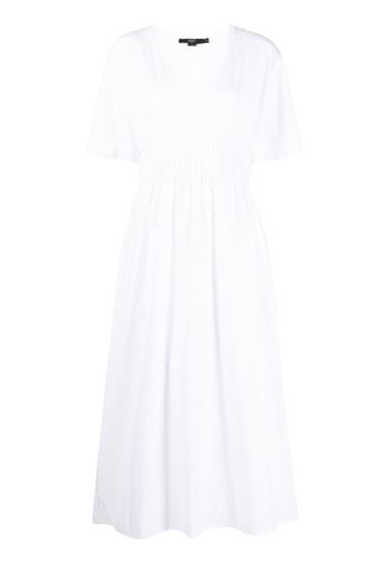 Seventy V-neck short sleeve midi dress - Bianco