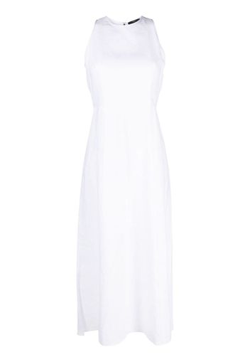 Seventy halterneck linen maxi dress - Bianco