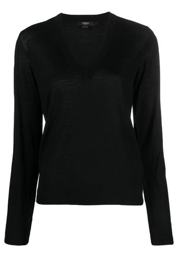 Seventy lightweight V-neck wool jumper - Nero