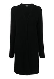 Seventy open-front long-sleeve cardi-coat - Nero