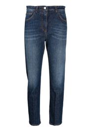 Seventy straight-leg cropped jeans - Blu