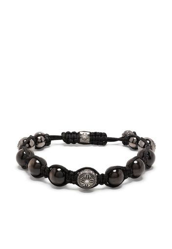 Shamballa Jewels Bracciale intrecciato con perline - Nero