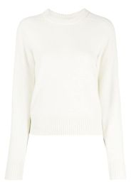 SHANG XIA cut-out crew-neck jumper - Bianco