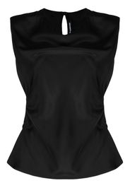 SHANG XIA ruched silk-satin top - Nero