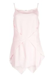 SHANG XIA silk layered-design minidress - Rosa