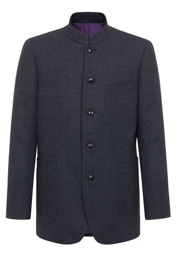 Shanghai Tang mandarin collar wool blazer - Nero