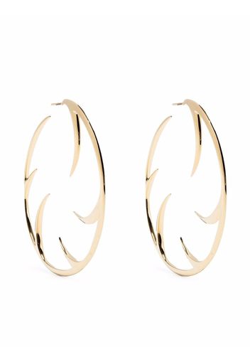 Shaun Leane multi cat claw hoop earrings - Oro