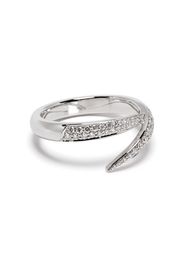 Shaun Leane Anello Single Interlock in oro bianco 18kt con diamanti - Argento