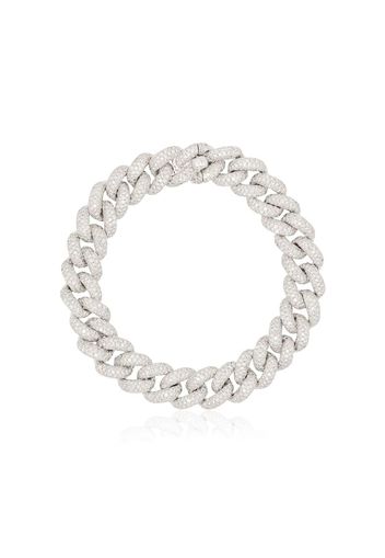 Bracciale a maglia barbazzale in oro 18kt e diamanti