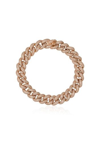 Bracciale a maglia barbazzale in oro 18kt e diamanti