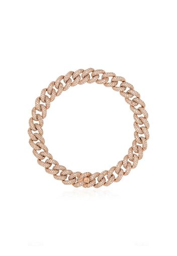 Bracciale in oro rosa 18kt con pavé di diamanti