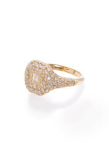 Anello in oro 18kt con pavé di diamanti