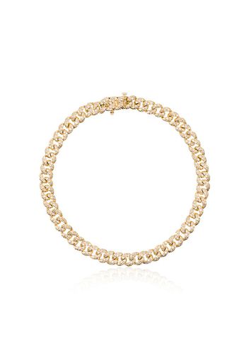 Bracciale a catena in oro 18kt con pavé di diamanti