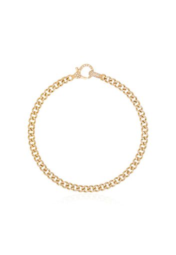 18K yellow gold pavé diamond link bracelet