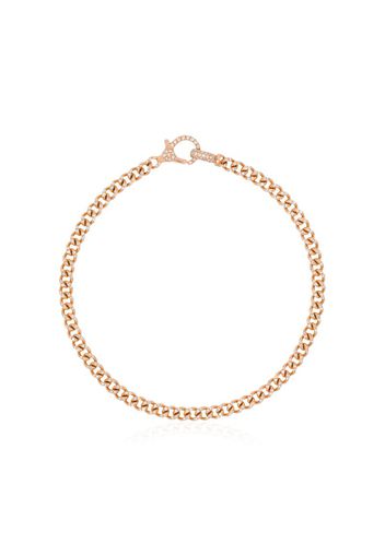 18K rose gold baby pavé diamond link bracelet