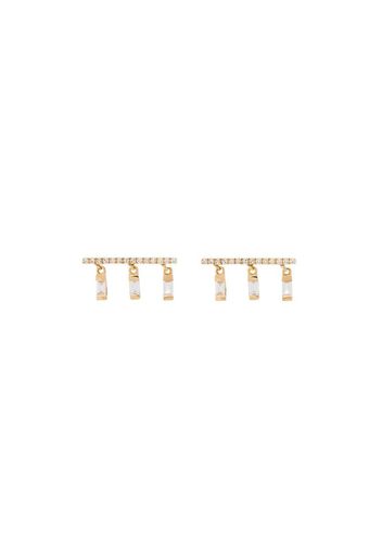 18K yellow gold Chime diamond earrings