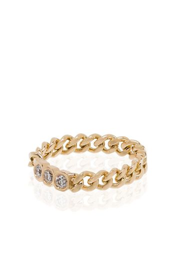 18K yellow gold Baby Link diamond ring