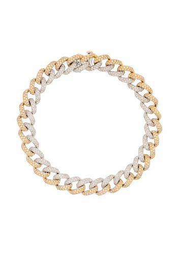 Bracciale in oro bicolore 18kt con pavé di diamanti