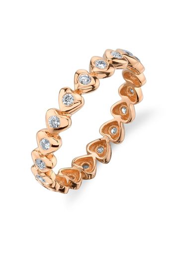 SHAY Anello Heart Eternity in oro rosa 18kt