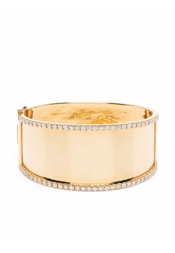 SHAY Bracciale Jumbo Nameplate rigido in oro 18kt con diamanti