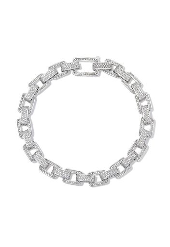 SHAY 18kt white gold chain-link diamond bracelet - Argento